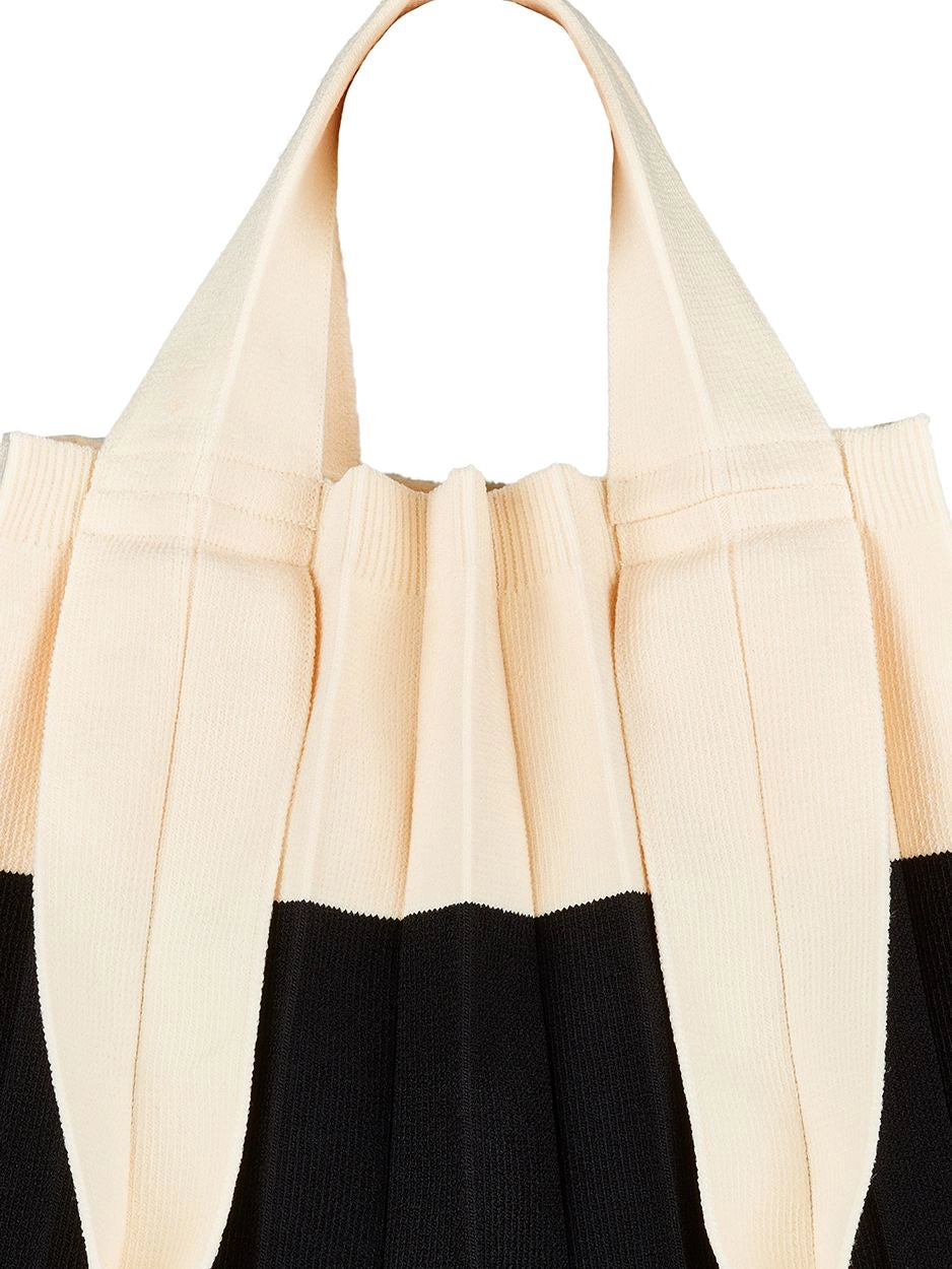 New 2Way Shopper Bag  -White Black by PleatsMama
