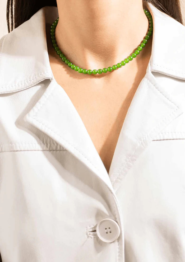 Candy Coral Lucid Green Necklace - Small by House of Vincent
