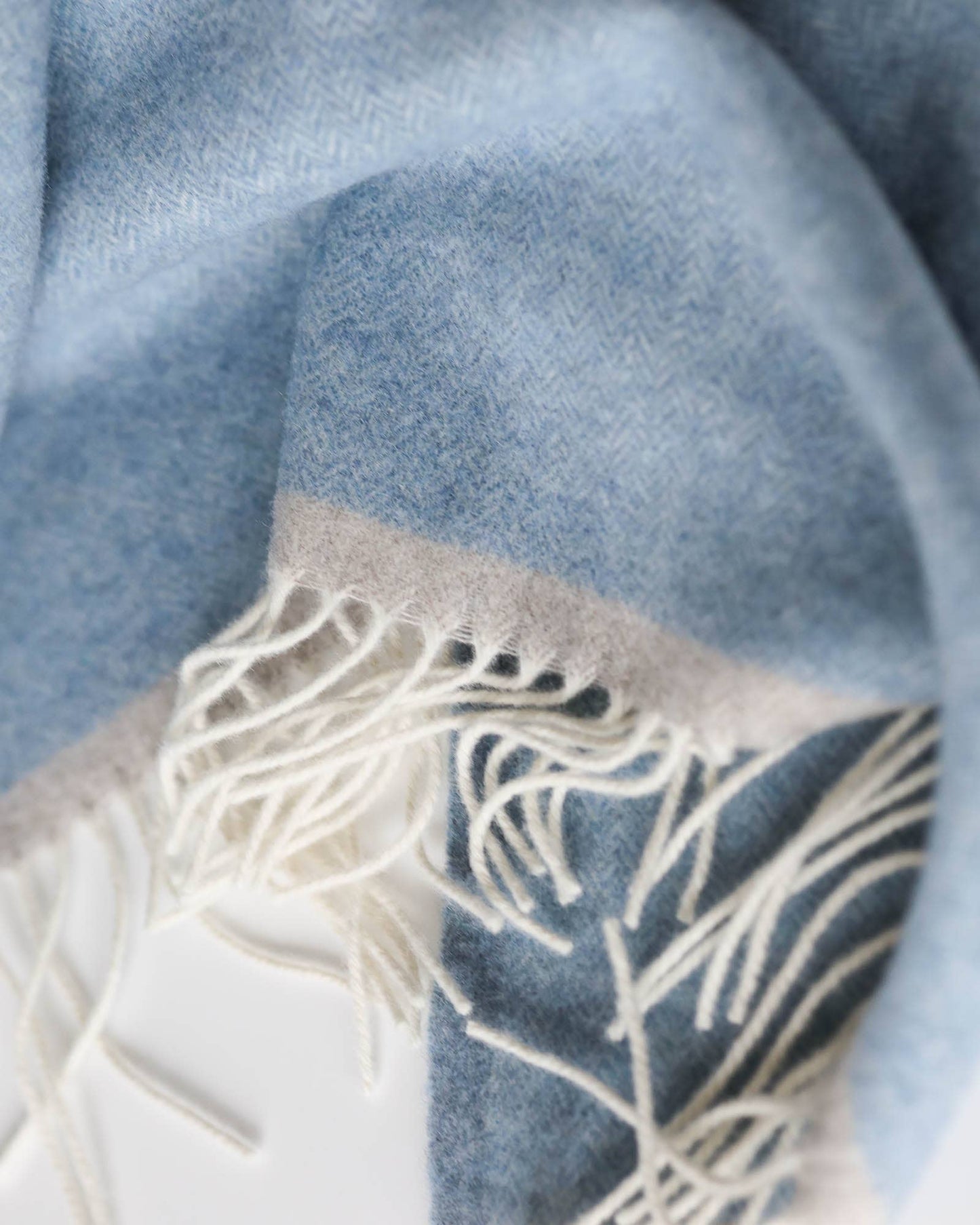 Soft Cashmere & Merino Wool Throw Blanket - Milano Blue by MoST