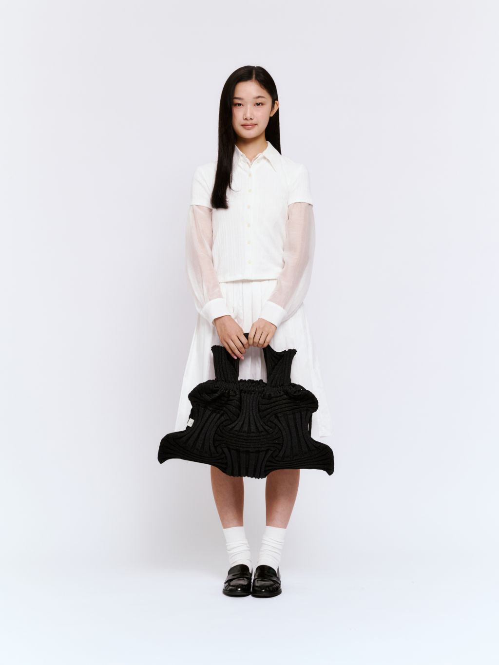 Big Bow Bag - Glitter Black by PleatsMama