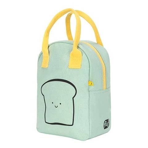 Zipper Lunch Bag - Happy Bread / Mint by Fluf