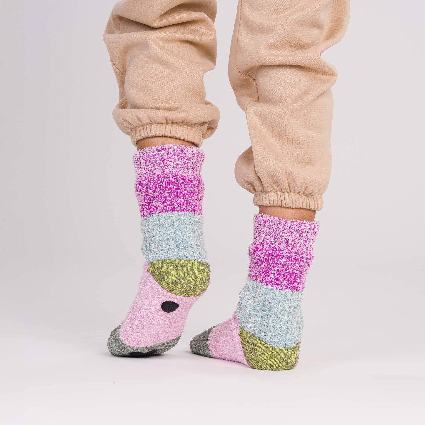 Color Band House Socks: Magenta Stone Blue by Verloop