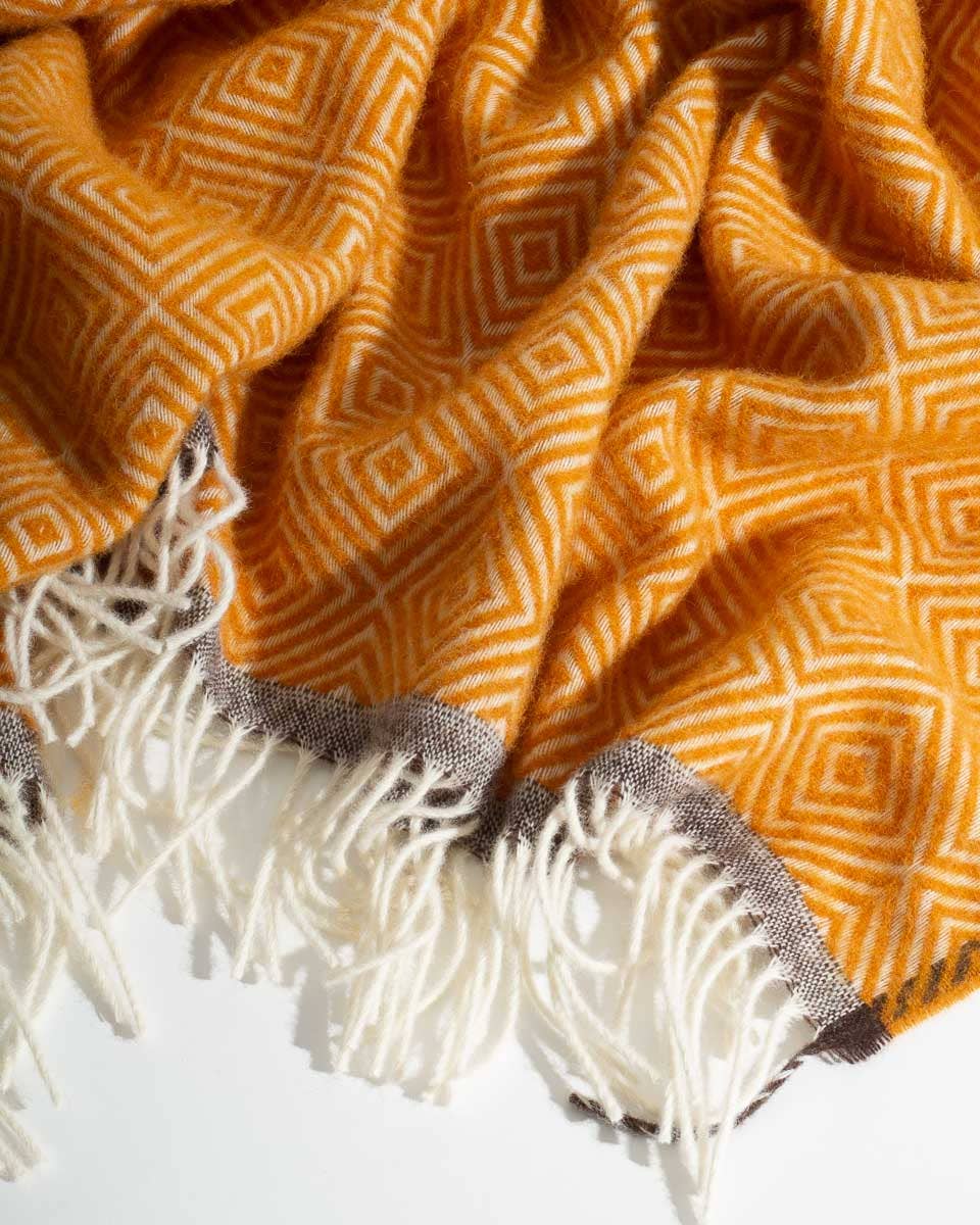 Wool Throw Blanket Venezia - Yellow by MoST
