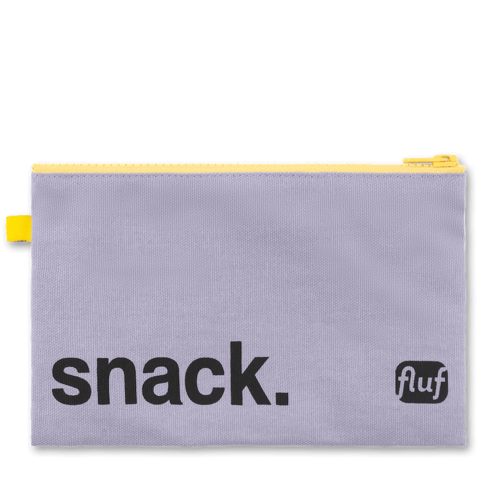 Zip Snack Bag 'Snack' Lavender by Fluf
