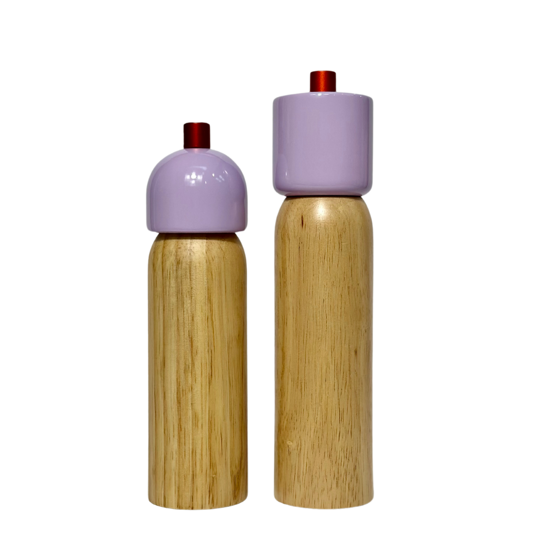 Salt & Pepper Grinder - Lilac & Red: Large by Maegen