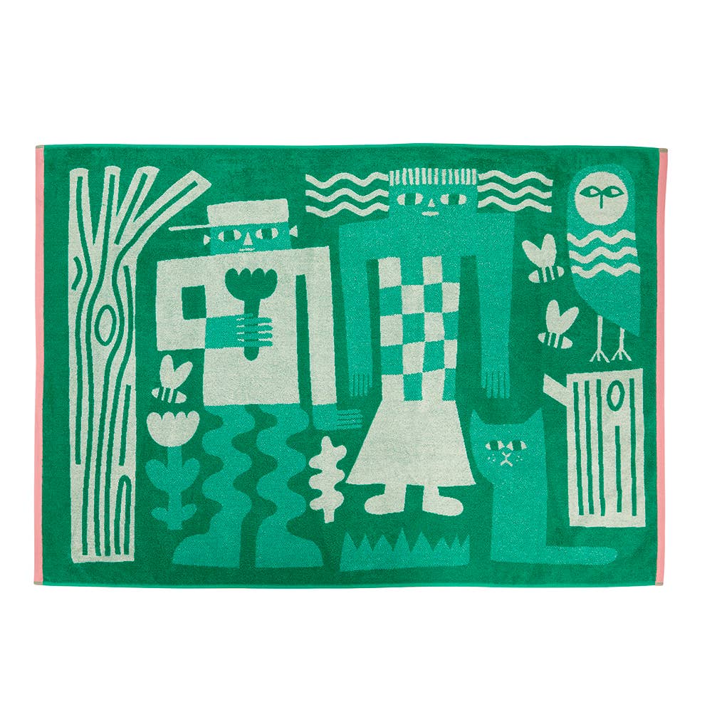 Birds and Bees Sheet Towel - by Donna Wilson