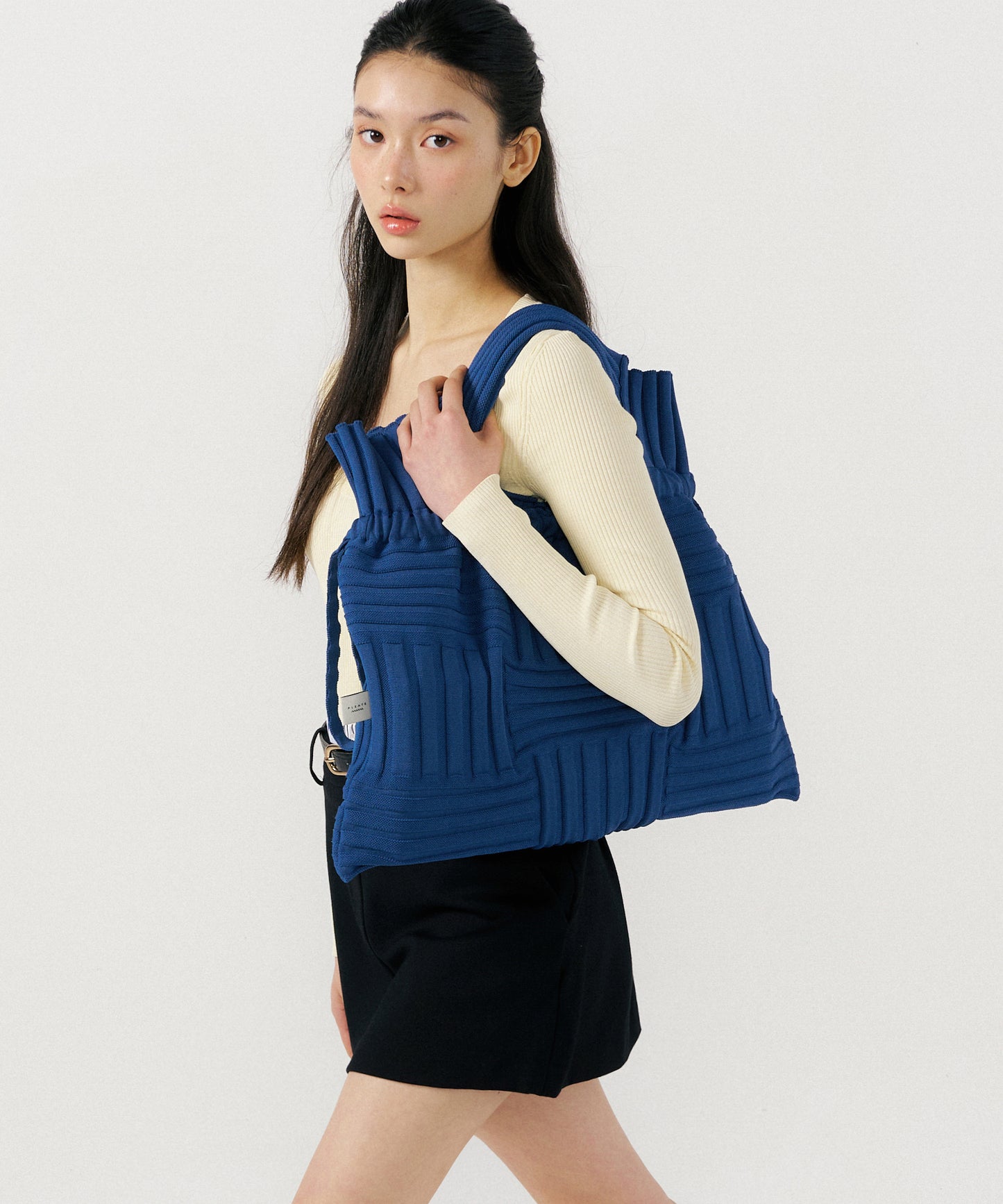 Big Bow Bag -Blue by PleatsMama