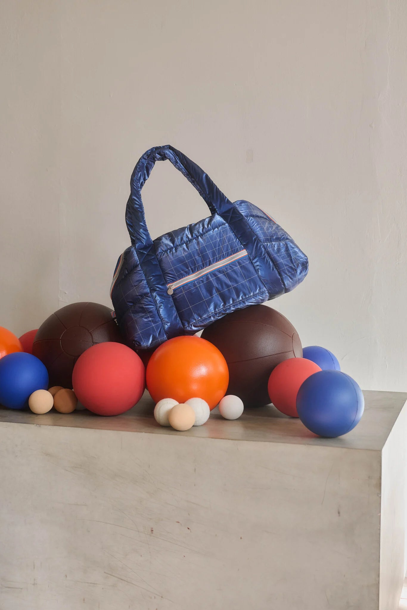 Melle Puffy Sports Bag - Blue by Tinne + Mia