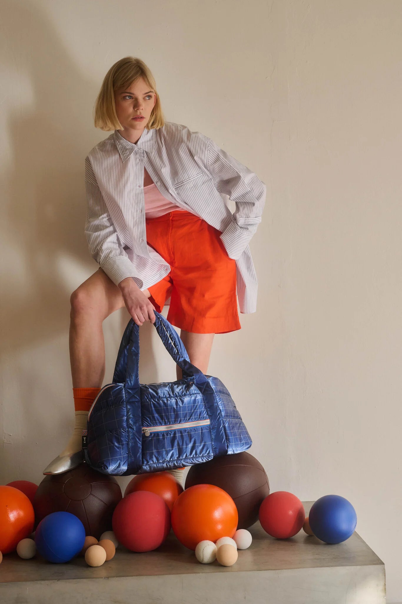 Melle Puffy Sports Bag - Blue by Tinne + Mia