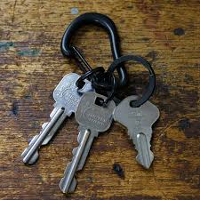 Brass Karibiner Keyring - Black DIARGE