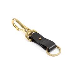 Brass & Leather Bottle Keyring - Diarge