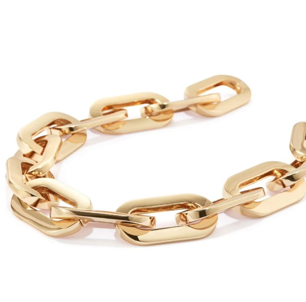 Mega Link Necklace Gold by Jenny Bird