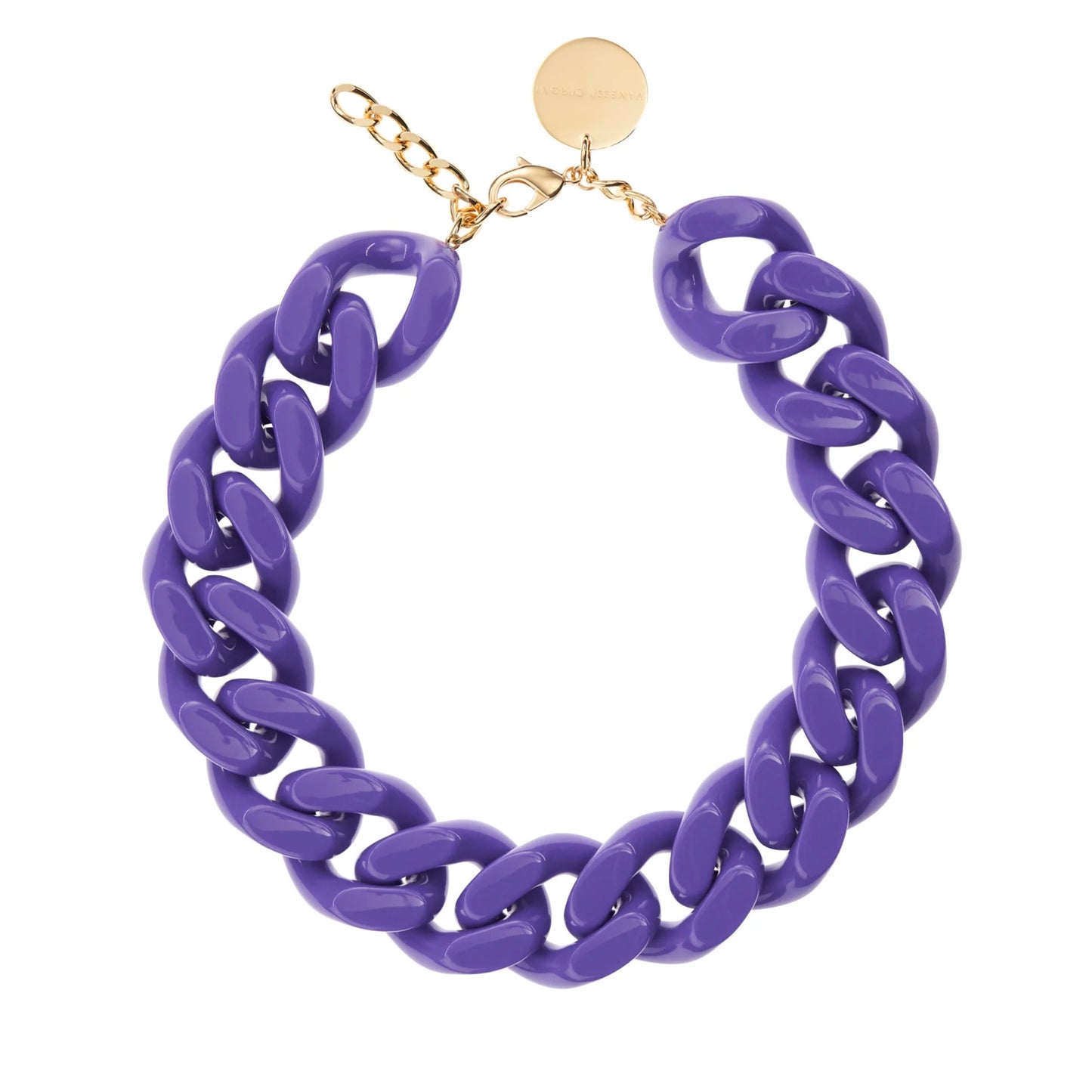 Big Flat Chain Necklace - VIolet by Vanessa Baroni