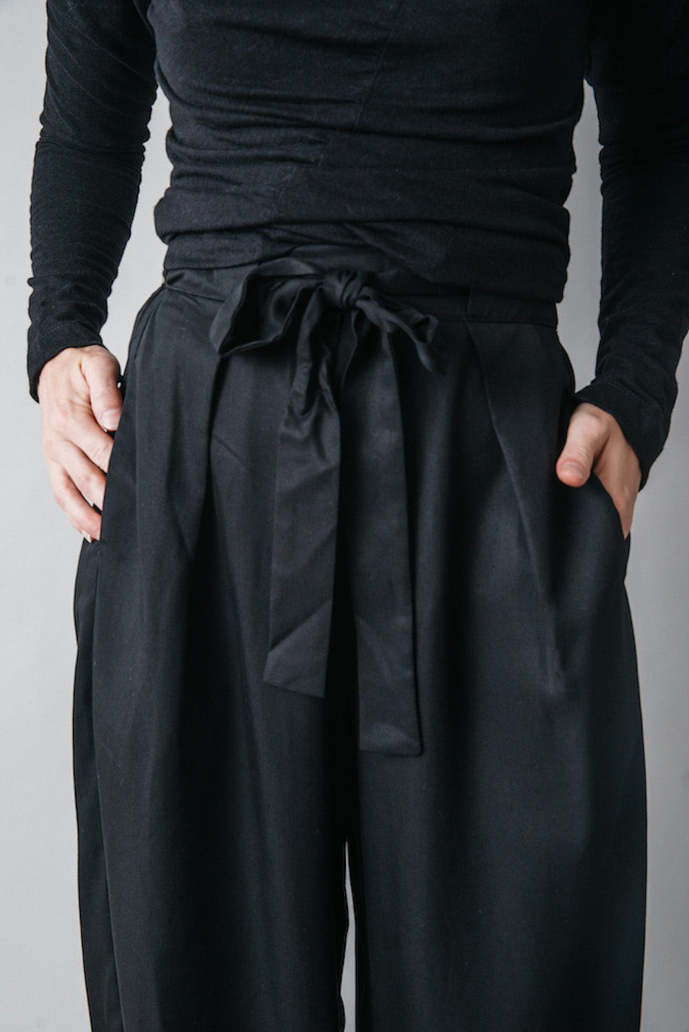 Black Flared Trousers by Cossac