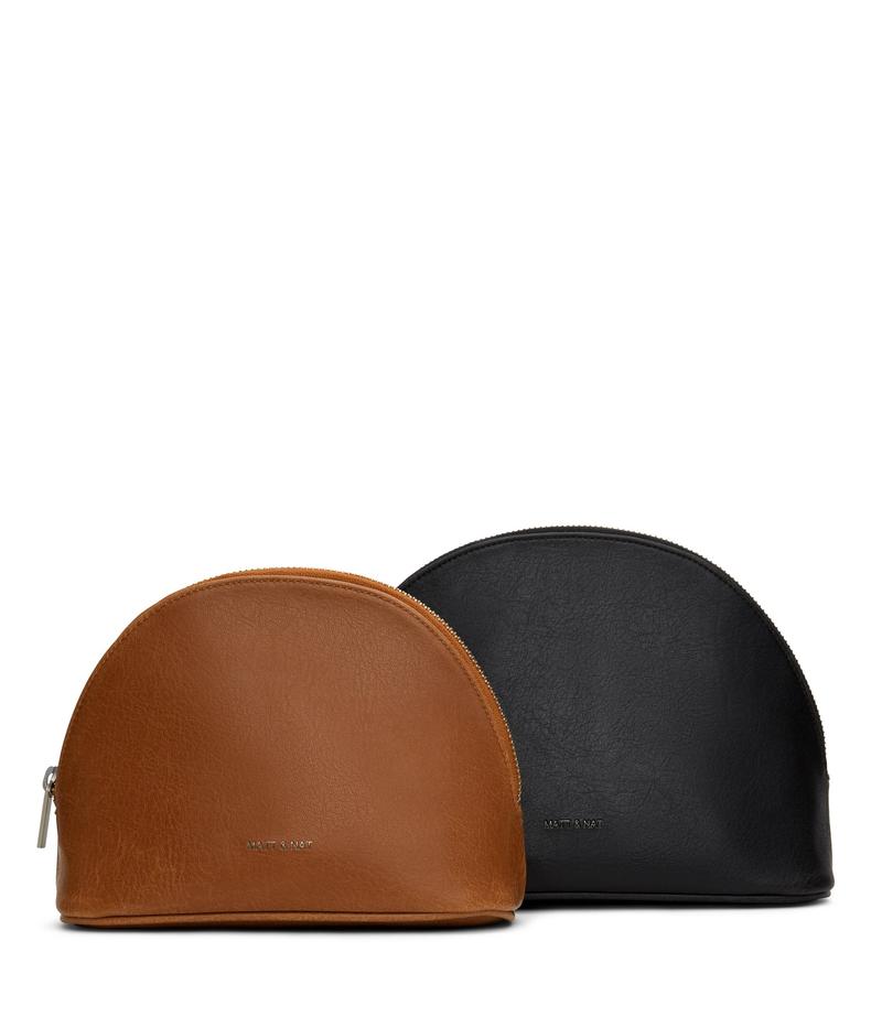 Duet Toiletry Cases in Black/Chili Matte by Matt & Nat