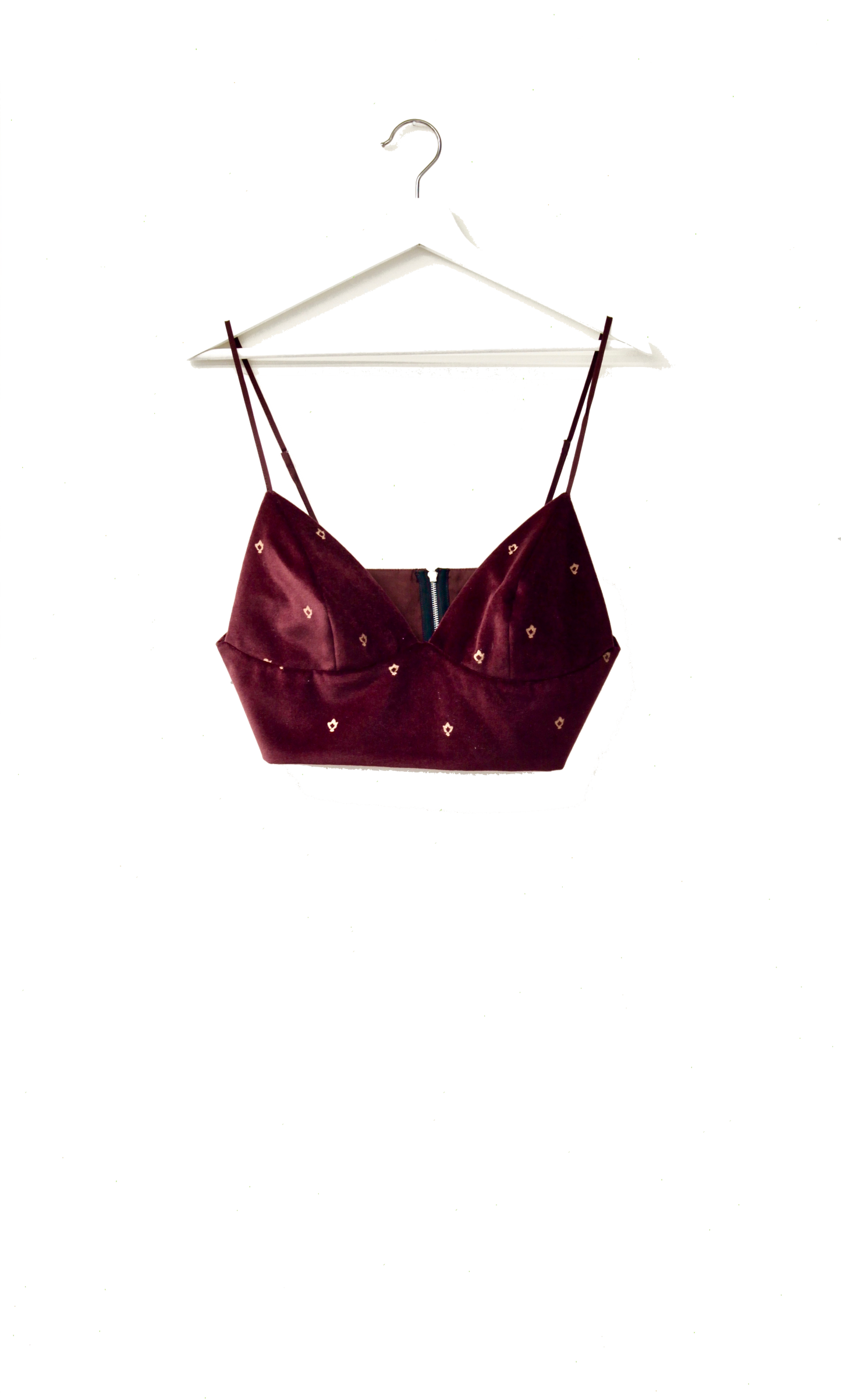 Upcycled Bralette in Wine red