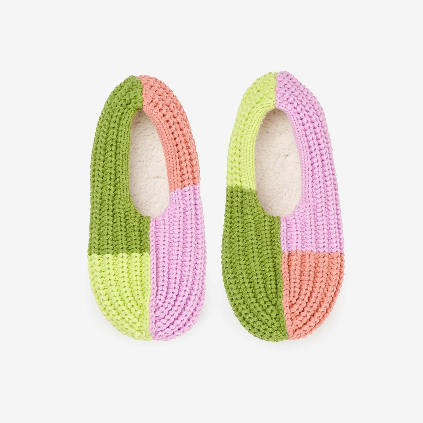 Quattro Knit Slippers - Lime Coral by Verloop