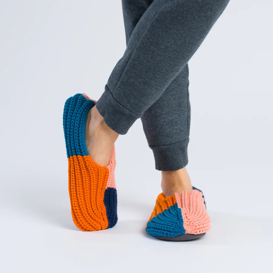 Quattro Knit Slippers - Navy Flame by Verloop
