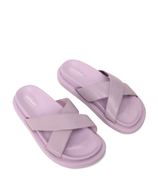 Alvera Women's Vegan Flat Sandals - Lilac by Matt & Nat