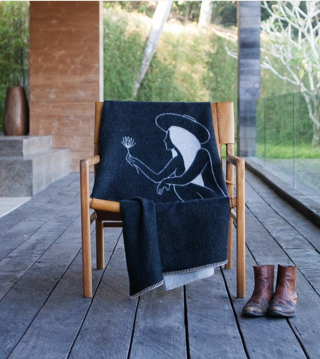 Yoko Reversible 100% Baby Alpaca Throw by Blacksaw