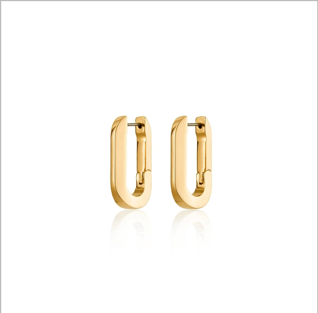 U-Link Earrings Gold by Jenny Bird