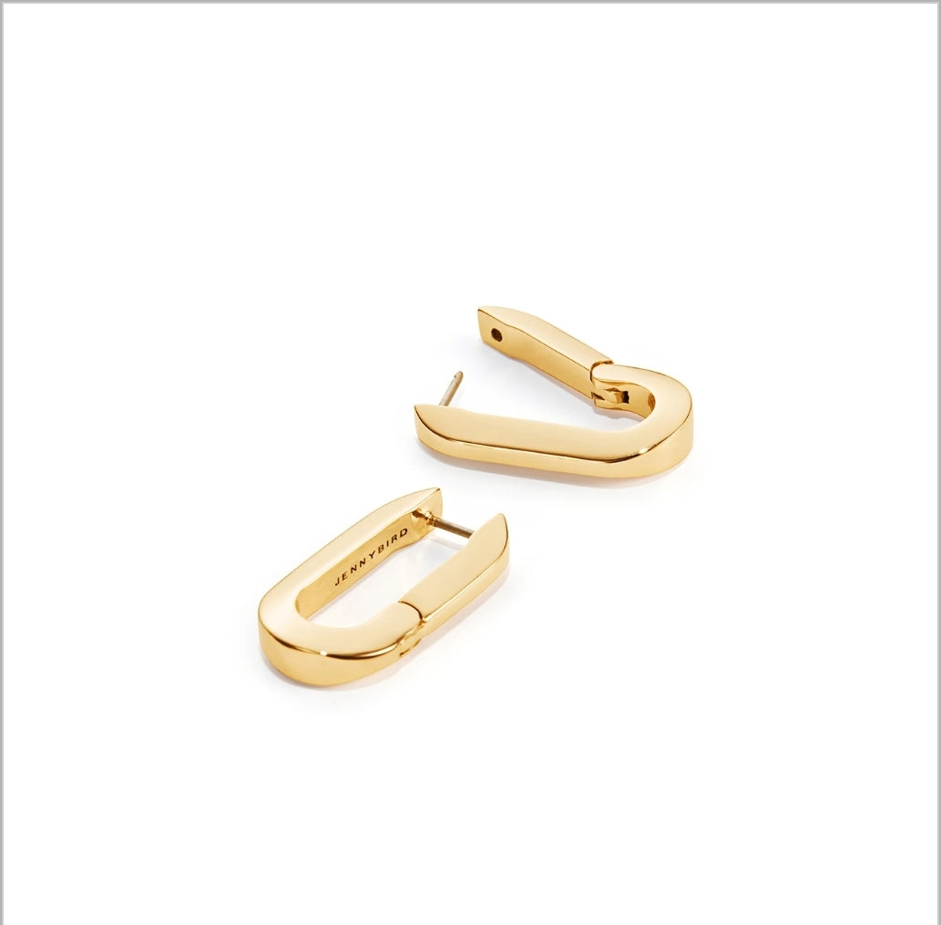 U-Link Earrings Gold by Jenny Bird