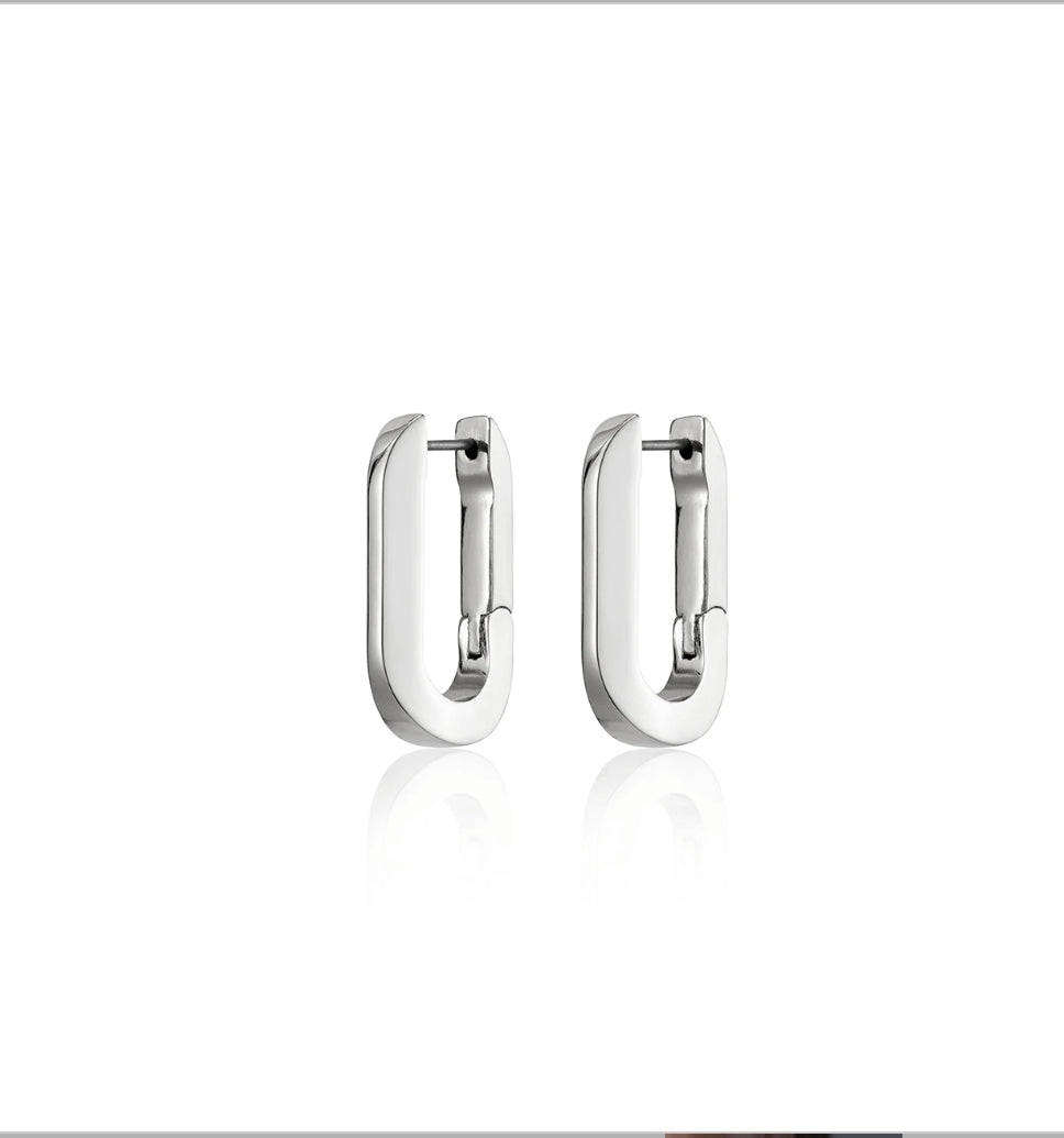 U-Link Earrings Silver by Jenny Bird