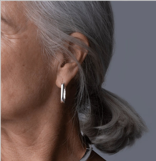 U-Link Earrings Silver by Jenny Bird