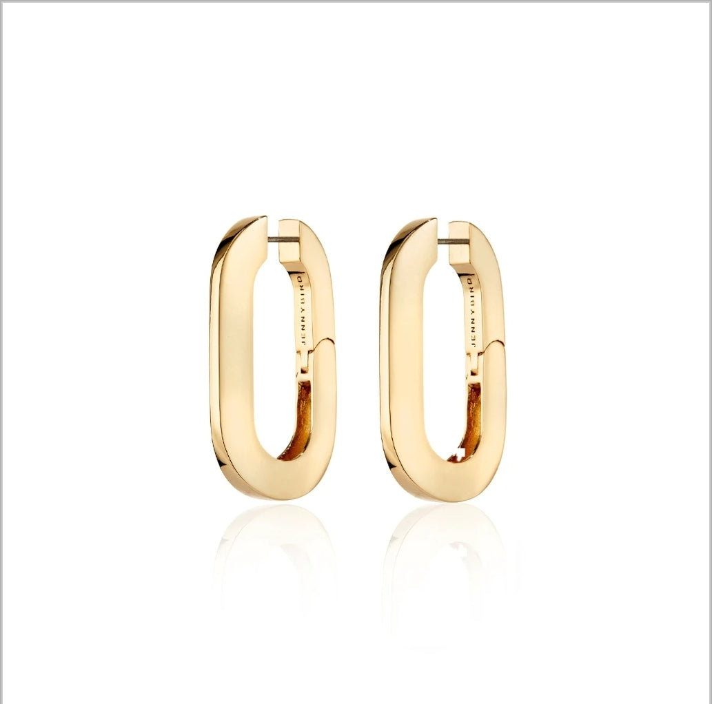 Mega U-Link Earrings Gold by Jenny Bird
