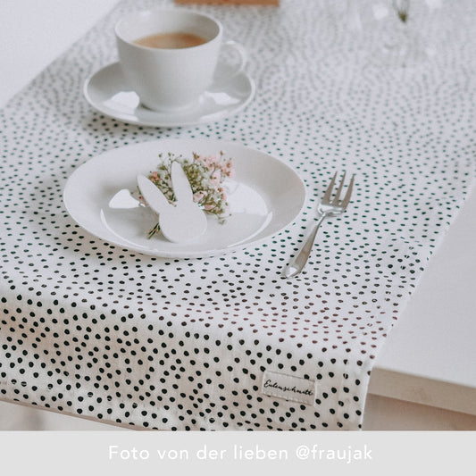 Linen Table Runner  Dots by Eulenschnitt