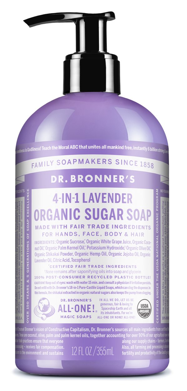 LAVENDER ORGANIC SUGAR SOAP by Dr. Bronner