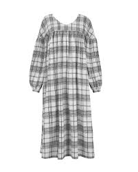 Maxi Dress Biela Checked by Jan n June