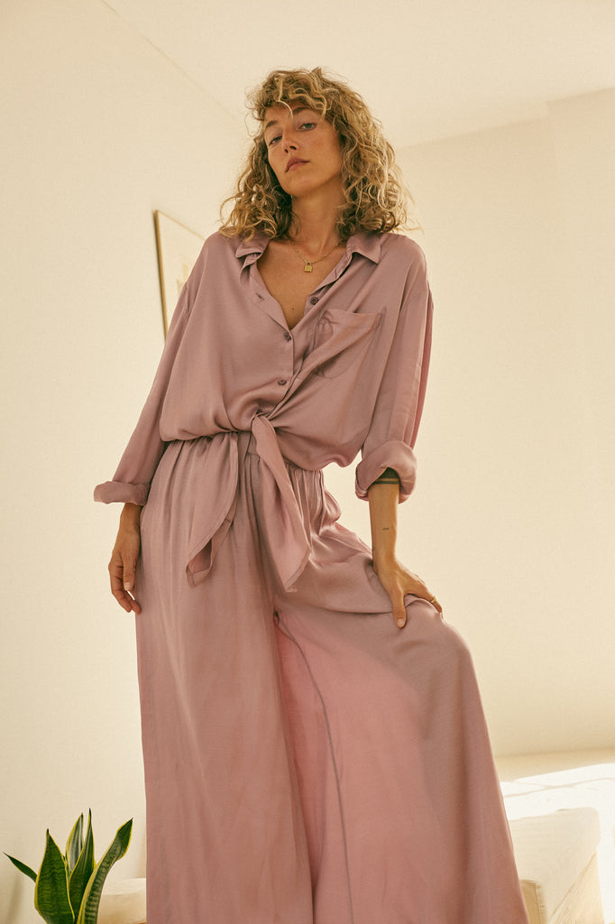 Lilac Ecovero Shirt by Cossac