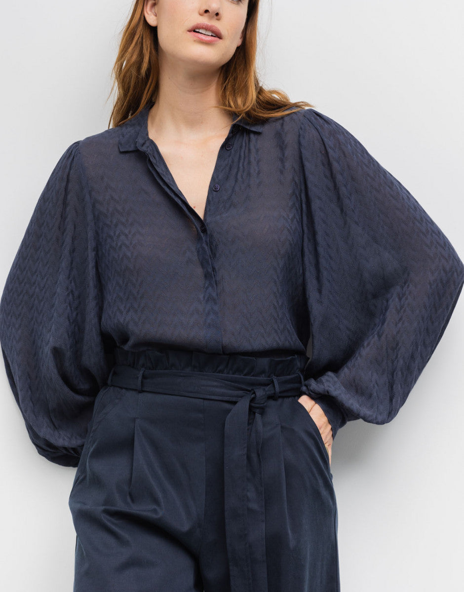 Zaira Blouse - Midnight Blue by Alchemist