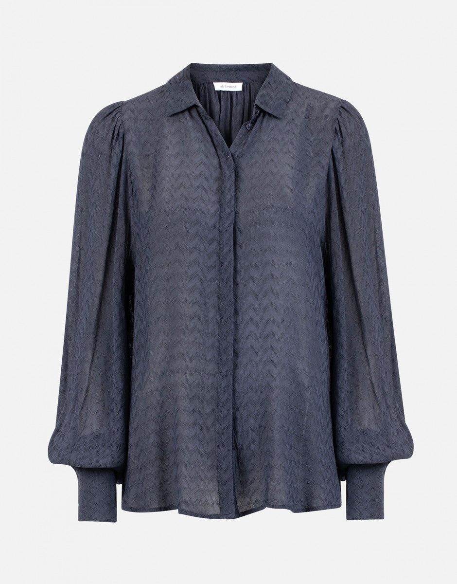 Zaira Blouse - Midnight Blue by Alchemist