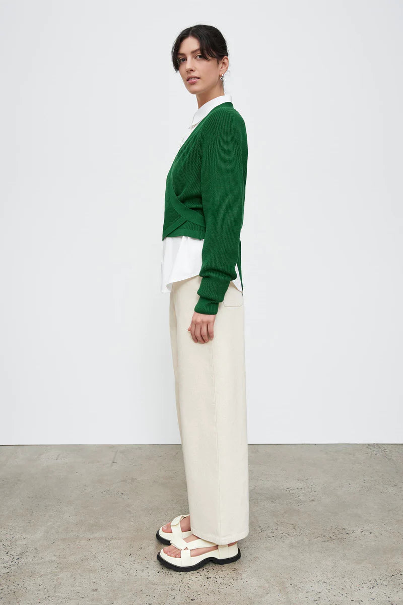 Composure Cardigan - Evergreen by Kowtow