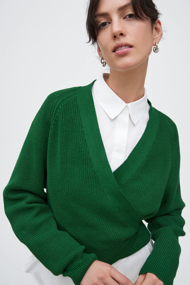 Composure Cardigan - Evergreen by Kowtow