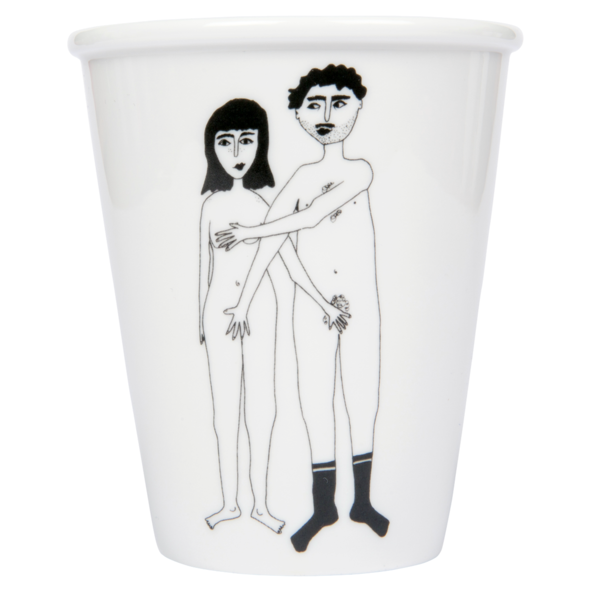 Cup Naked Couple Front by Helen B