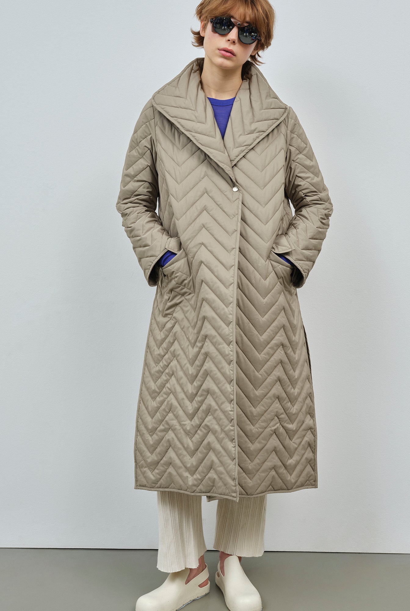 Dafni Quilted Coat Pale Olive by Embassy of Bricks and Logs