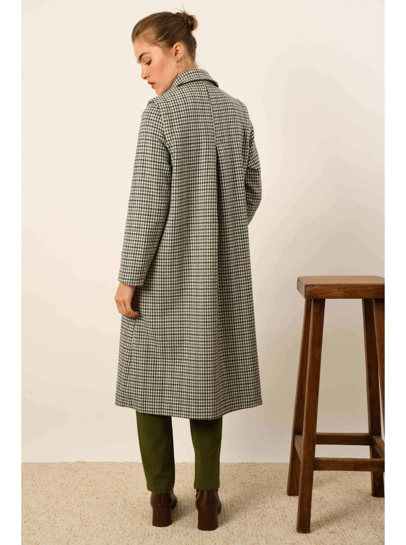 Corto Coat - Green Houndtooth by Ekyog