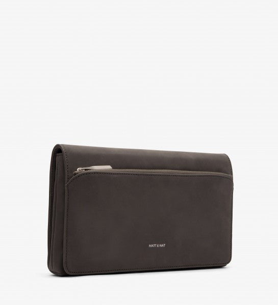 Suede Grey Clutch by Matt and Nat