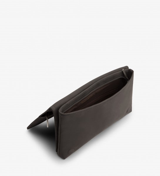 Suede Grey Clutch by Matt and Nat