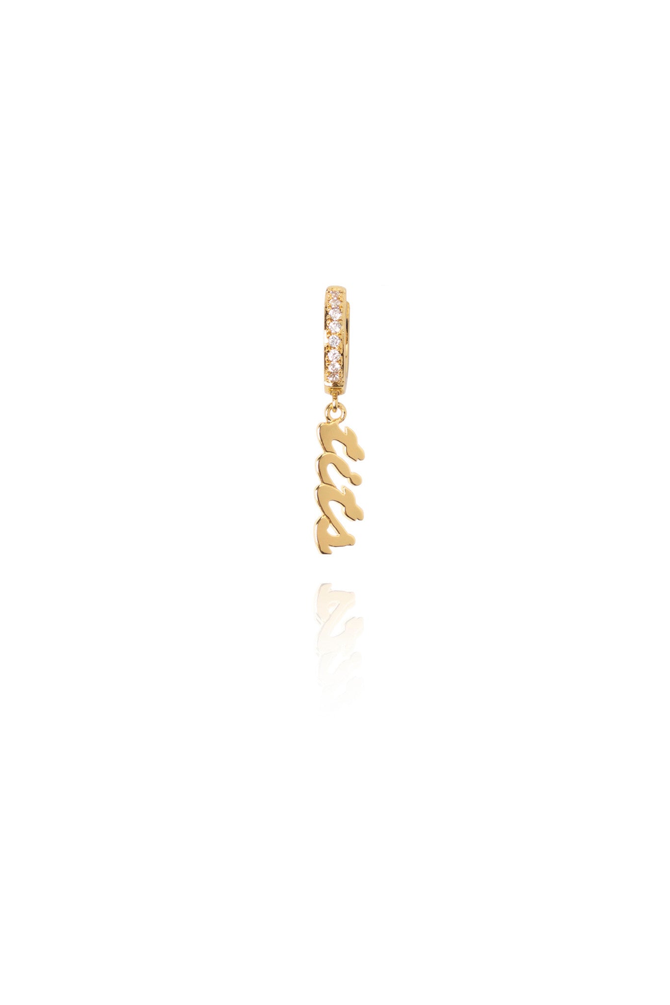 TITS CRYSTAL EARRING GOLD by T.I.T.S.