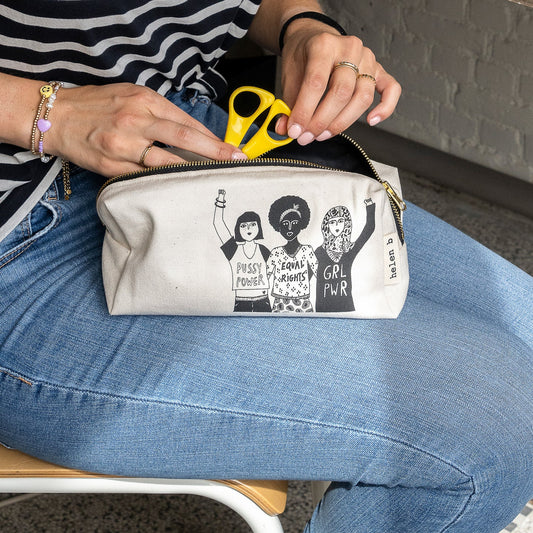Pencil Pouch Standing - Girl Power by Helen B
