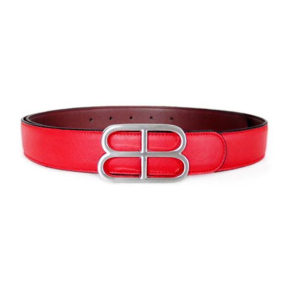 Vegan Red and Bordeux Reversible Strap Belt by Blanlac